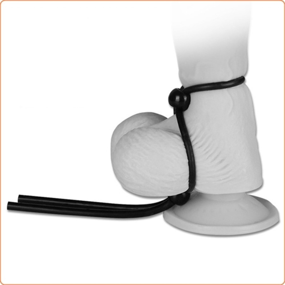 Black Adjustable Penis Ring Black M