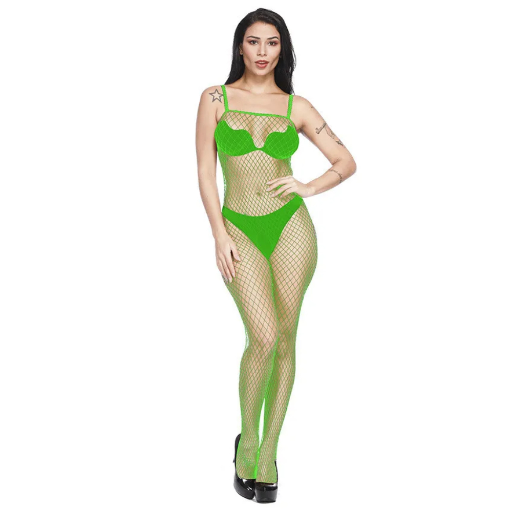 Fishnet Body Stockings Green