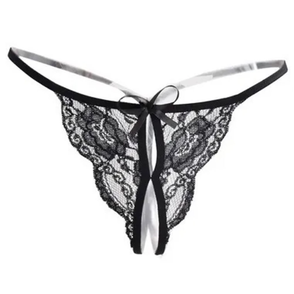 Sexy Lace Thong Black