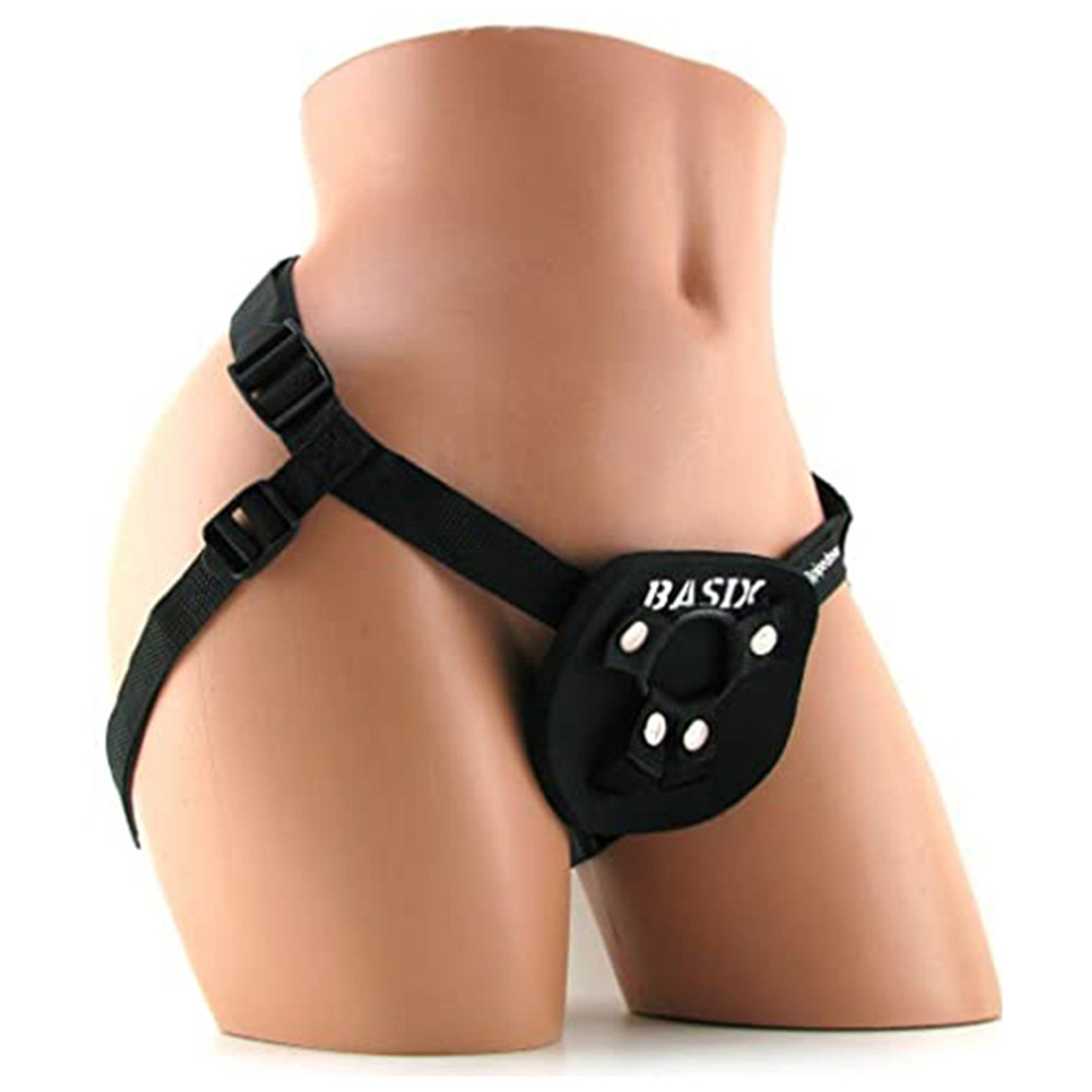 Ζώνη στραπόν με δαχτυλίδια πέους Basix Universal Strap-on Harness